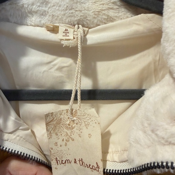 Hem & Thread Cream Fleece Jacket - Picture 4 of 4
